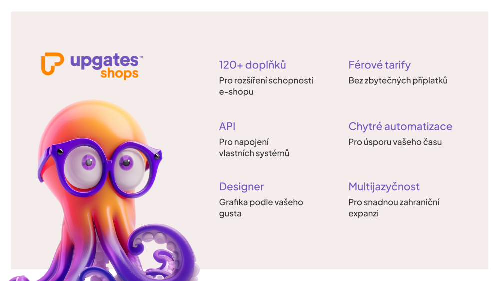 Pronájem e-shopu na platformě Upgates