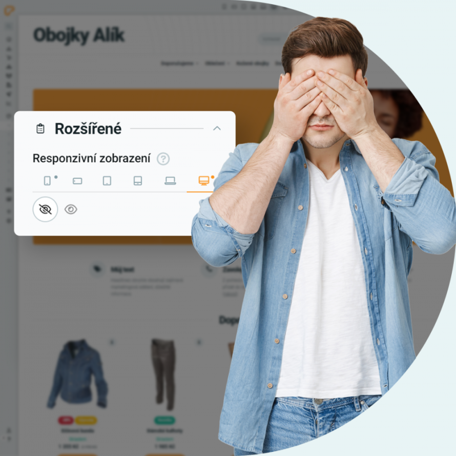 Funkce: skrytí jednotlivých prvků v různých zařízeních