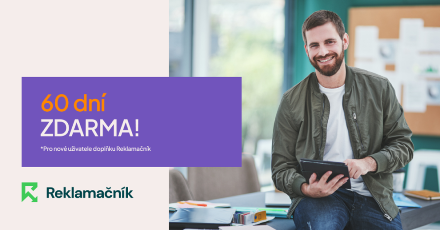 Vyzkoušejte Reklamačník na 60 dní zdarma – exkluzivní bonus pro klienty Upgates