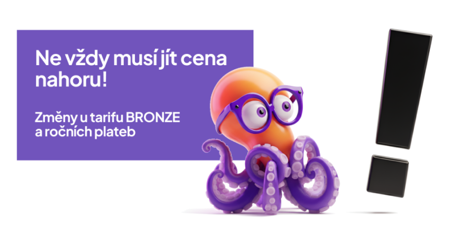 Změny v tarifu Bronze: více uživatelů a výhodnější roční platba