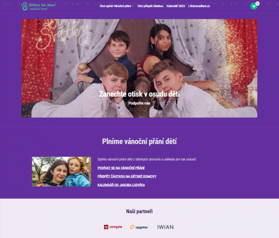 Díky novému e-shopu Srdce na dlani můžete dětem splnit jejich přání