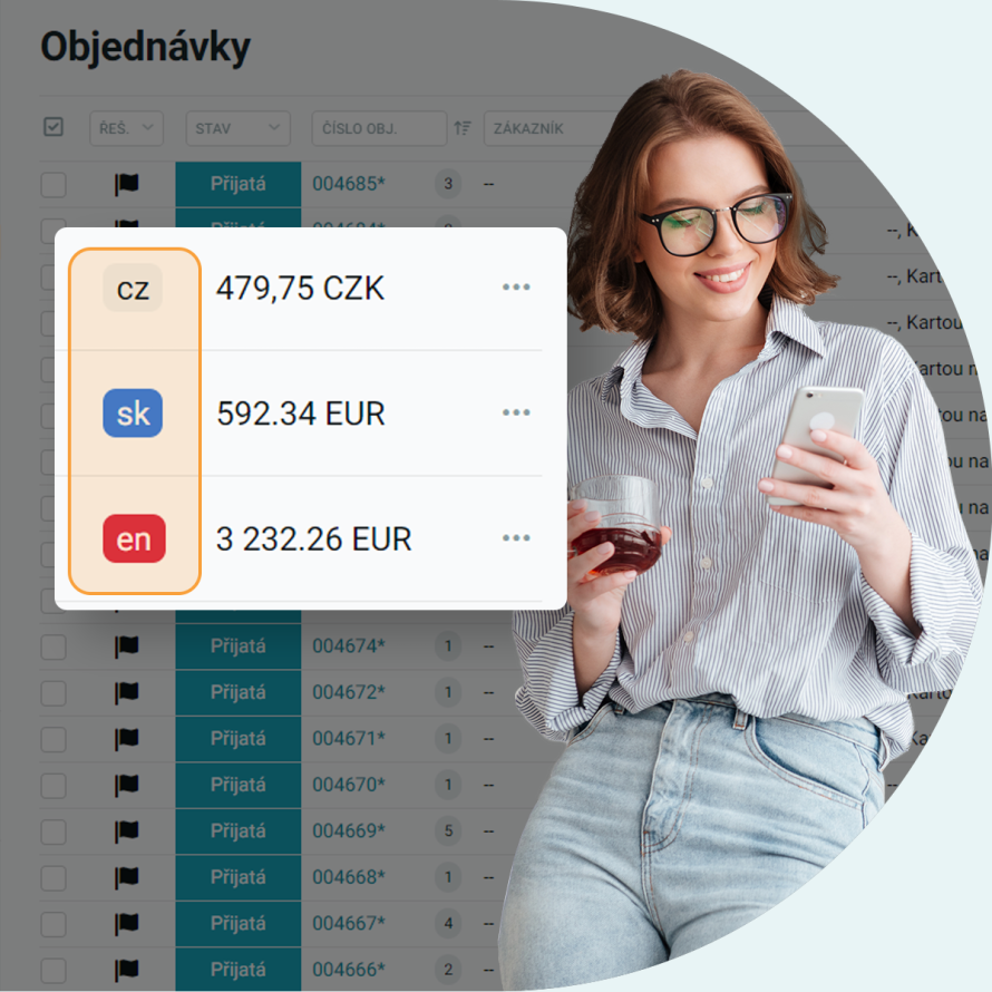 Funkce: zobrazení země, ze které objednávka přišla