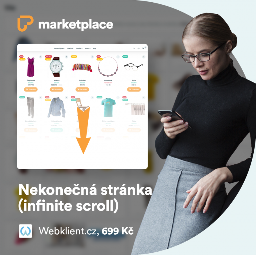 Doplňková funkce: Infinite scroll