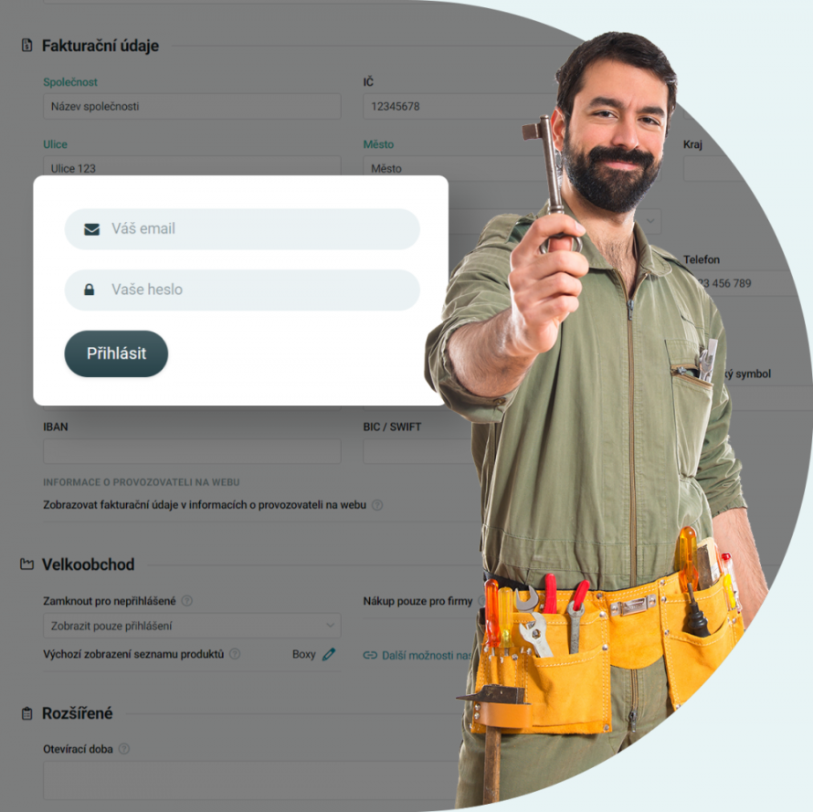 Funkce: uzamčení e-shopu