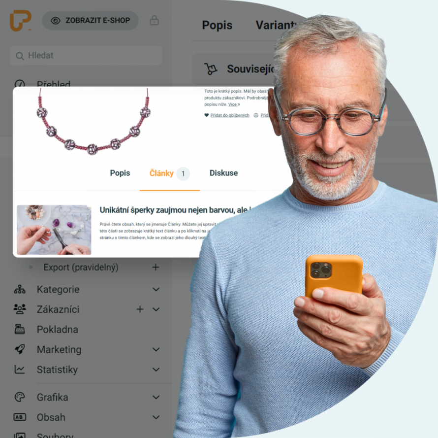 Funkce: přidání článku k produktu a naopak