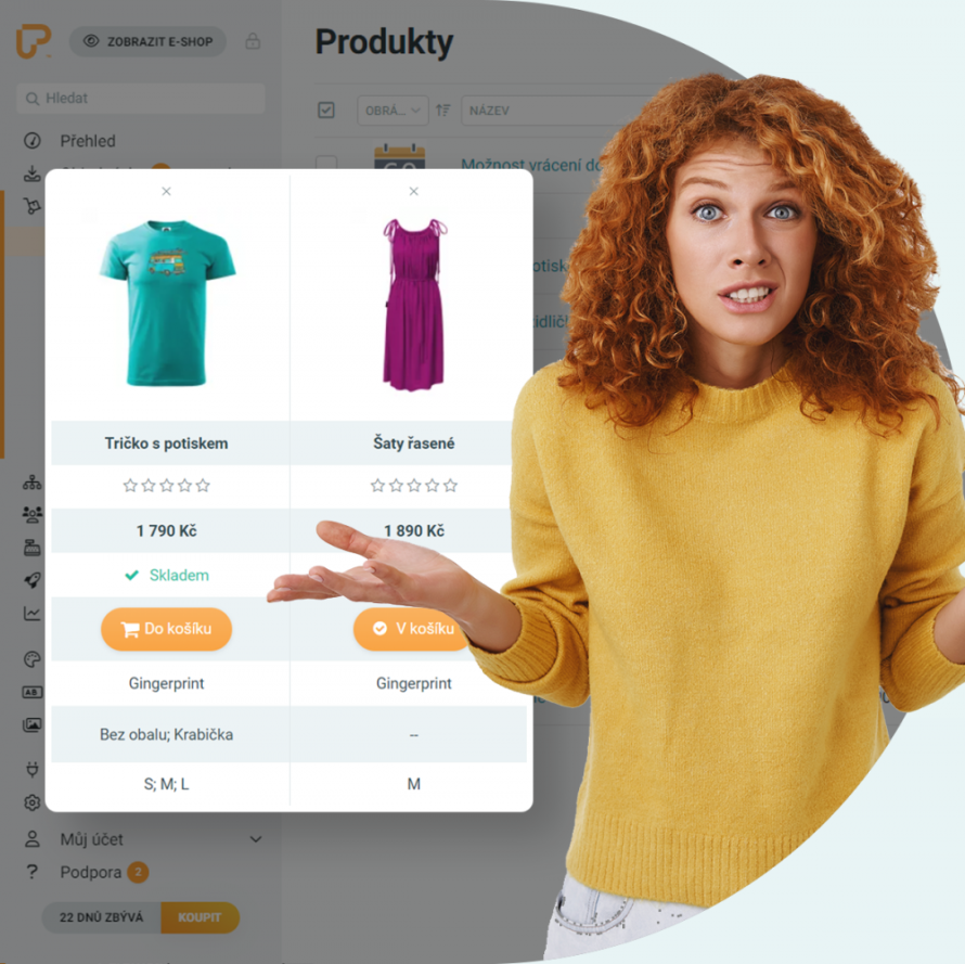 Funkce: porovnání produktů
