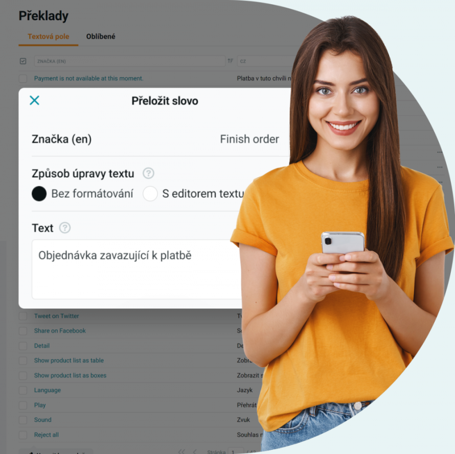 Vlastnosti: zmena názvu tlačidla