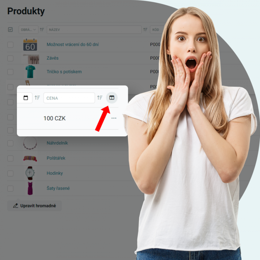 Funkcia: nastavenie stĺpcov