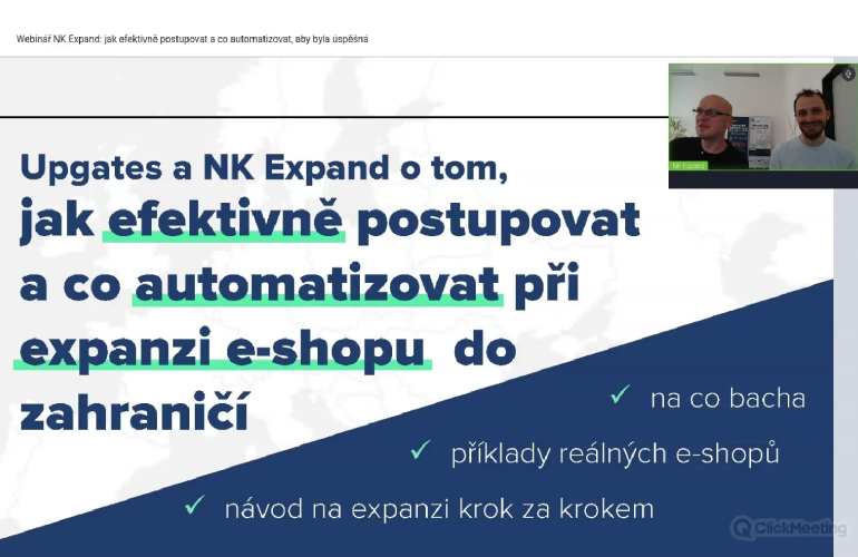 Záznam webinář NK Expand: jak efektivně postupovat a co automatizovat, aby byla úspěšná
