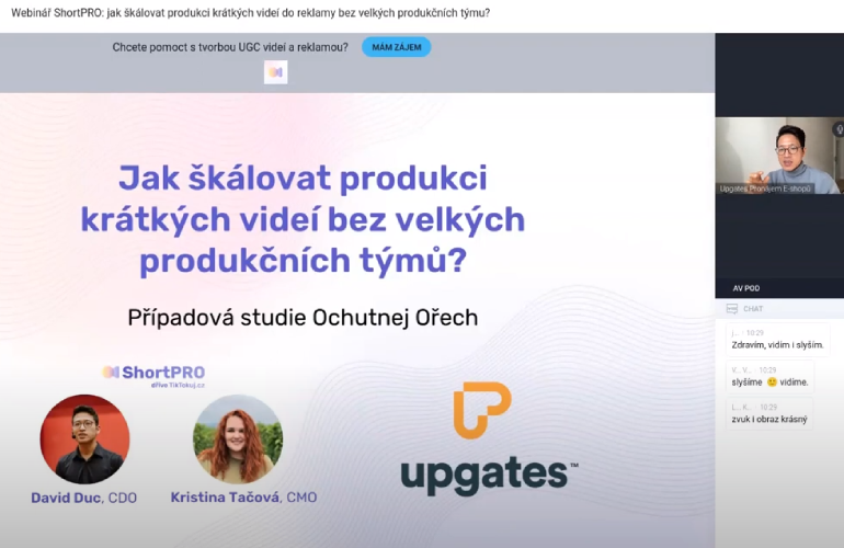 Záznam webináře ShortPRO: jak škálovat produkci krátkých videí do reklamy bez velkých produkčních týmu?